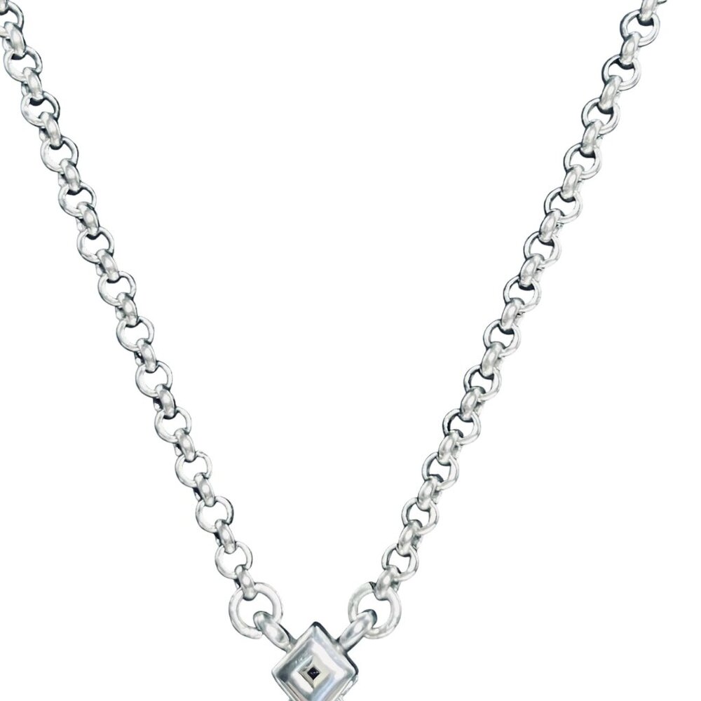 Brighton Crystal Rocks Rolo Chain Necklace And Hinged Bracelet Set (5970) - Picture 4 of 10